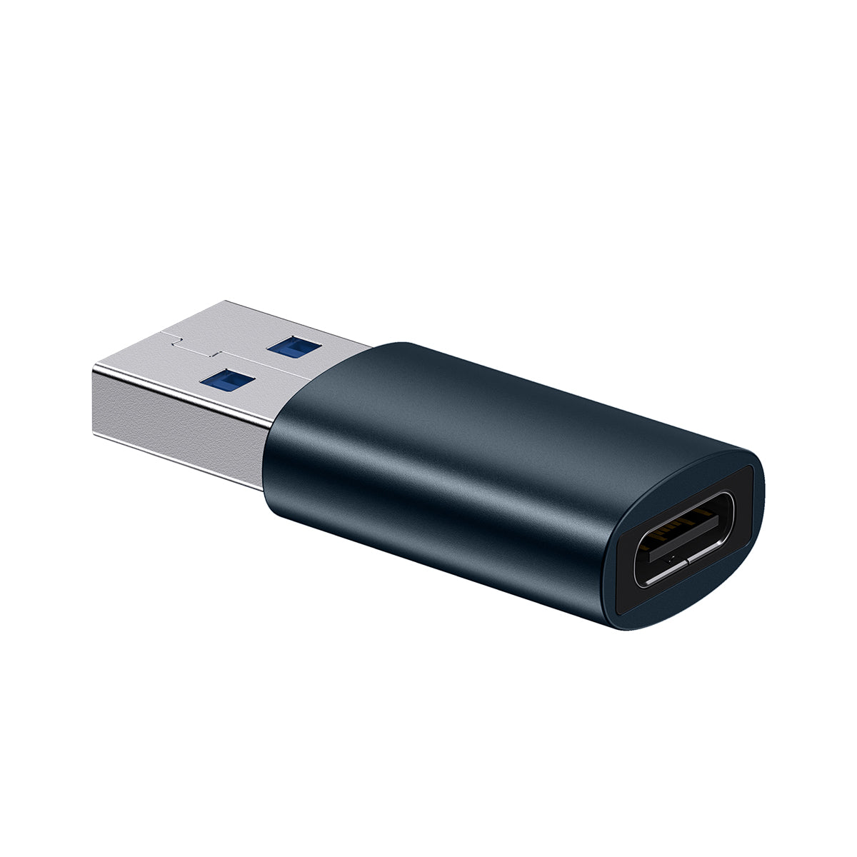 Série de Engenhosidade Baseus Mini adaptador de transição USB 3.1 OTG para USB Tipo C azul (ZJJQ000103)