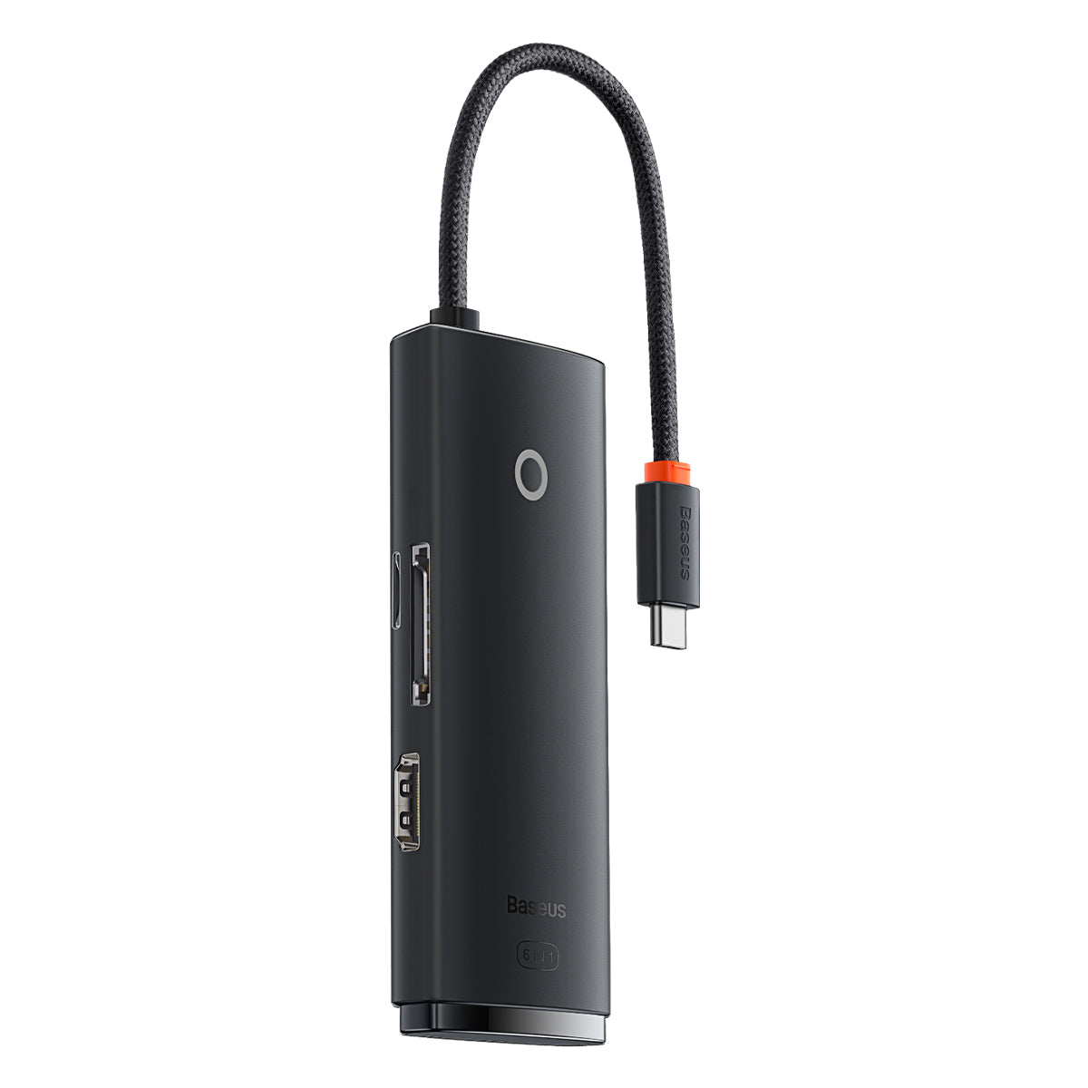 Baseus Lite Series Hub multifuncional USB Tipo C - 2 x USB 3.0 / USB Tipo C / HDMI 1.4 / SD/TF OTG preto (WKQX050001)