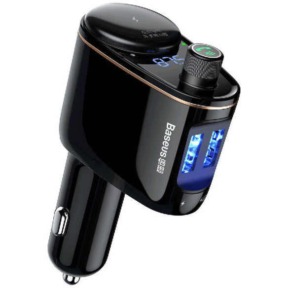 Transmissor FM para carro Baseus S-06 Bluetooth/USB (Edição Internacional) - preto