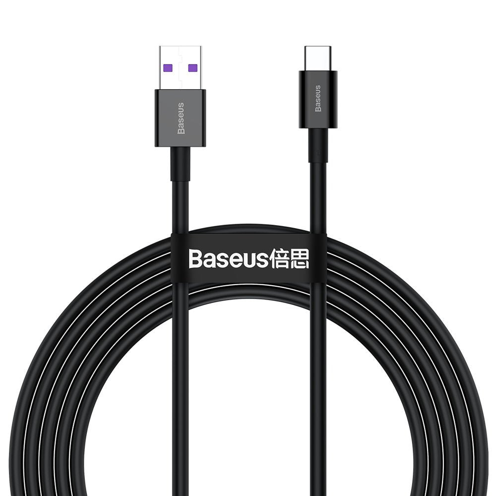 Baseus Superior cabo USB - USB Tipo C 66 W (11 V / 6 A) Huawei SuperCharge SCP 1 m preto (CATYS-01)
