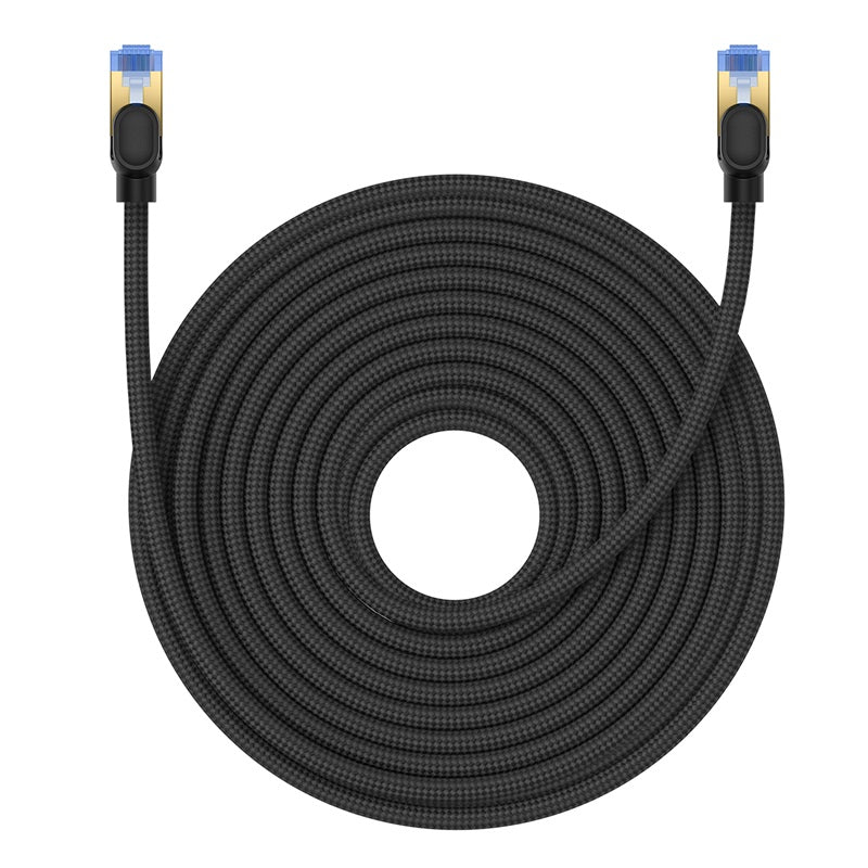 Cabo de internet rápido Baseus RJ45 cat.7 10Gbps 20m trançado preto