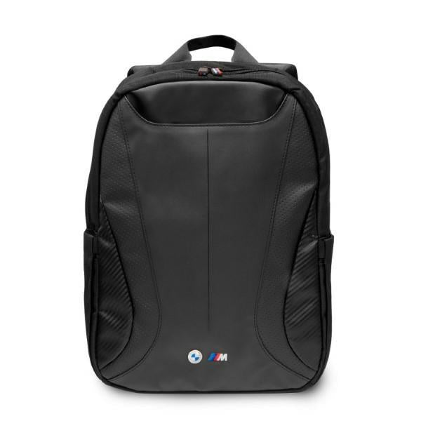 Mochila BMW Carbon&Leather Tricolor para laptop de 16'' - preta