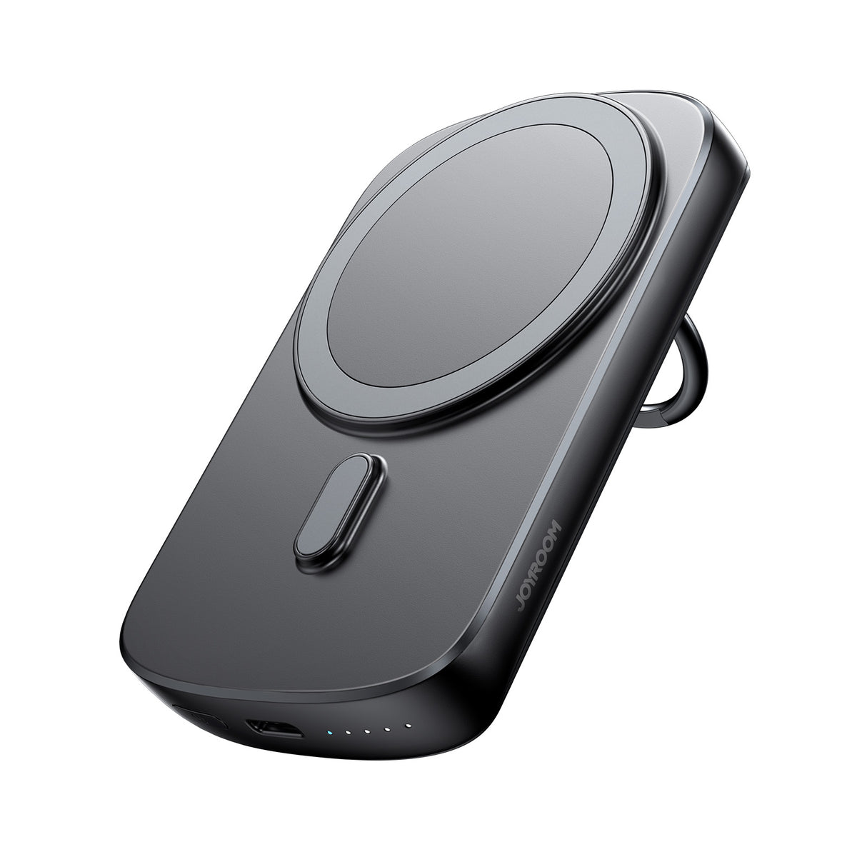 Powerbank sem fio 6000mAh Joyroom JR-W030 20W MagSafe com anel e suporte - preto