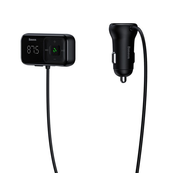 Transmissor FM sem fio Bluetooth com carregador Baseus S-16 (edição internacional) – preto