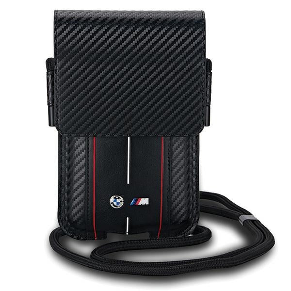 Bolsa BMW Carbon & Red Stripe para telefone - preta