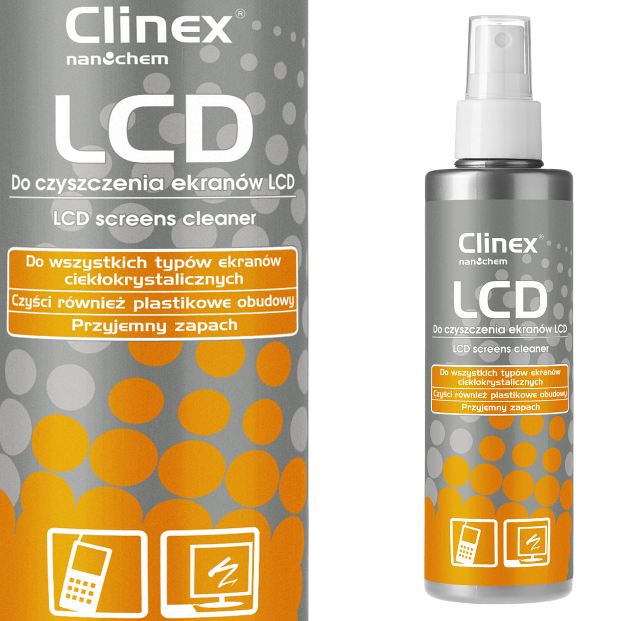 Líquido de limpeza para telas e monitores LCD de telefones CLINEX LCD 200ML
