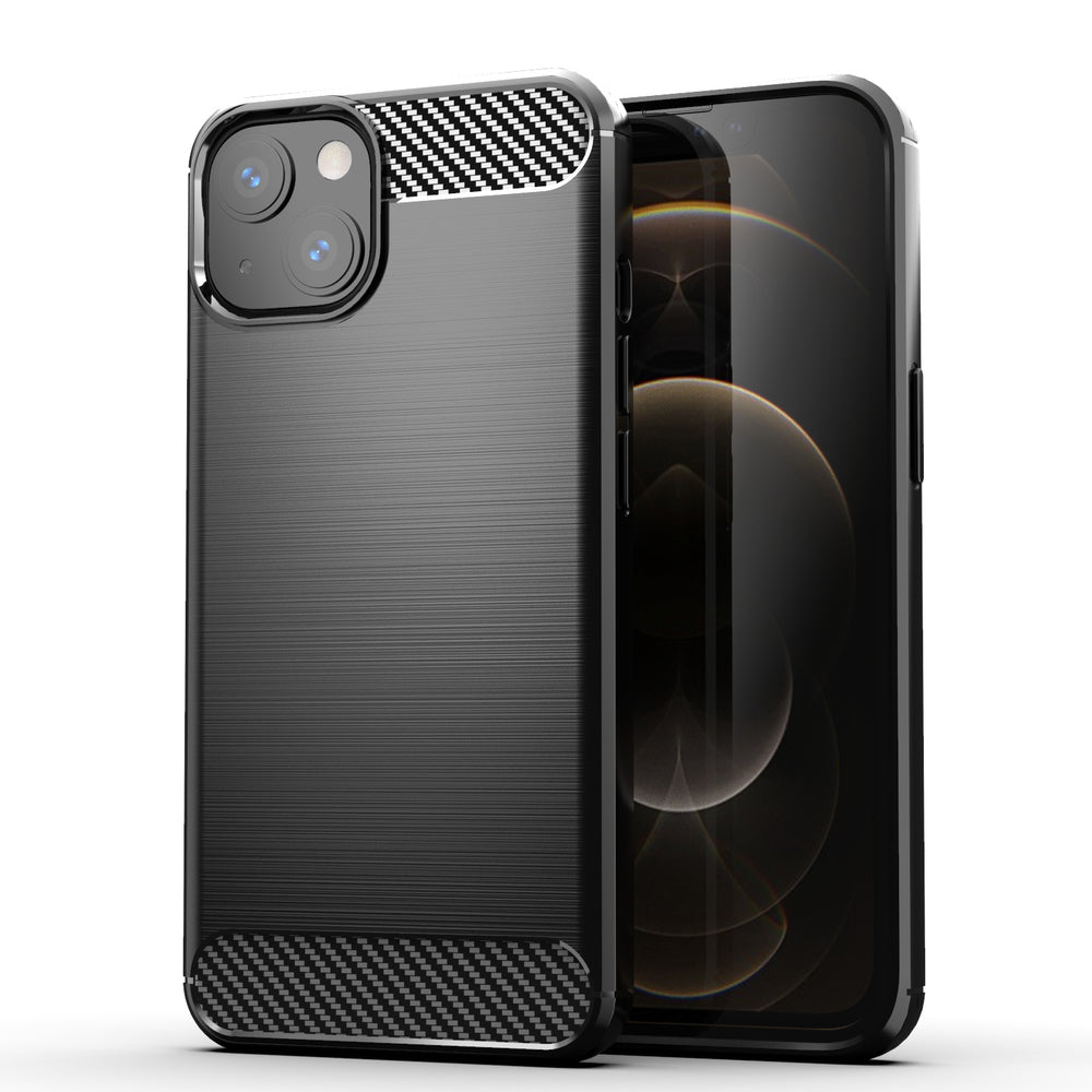 Capa flexível Carbon Case para iPhone 13 mini preto