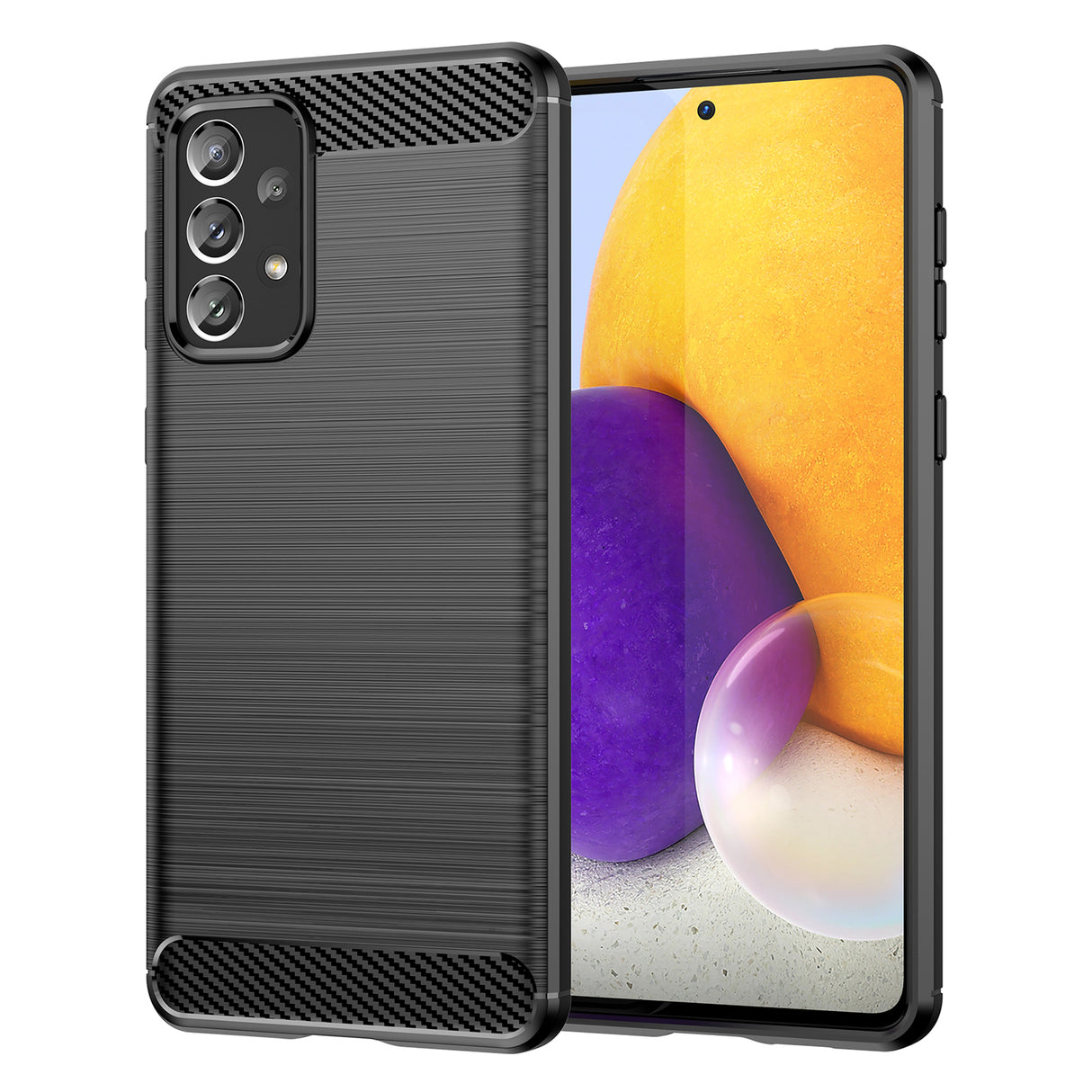 Capa de Carbono flexível para Samsung Galaxy A73 preta