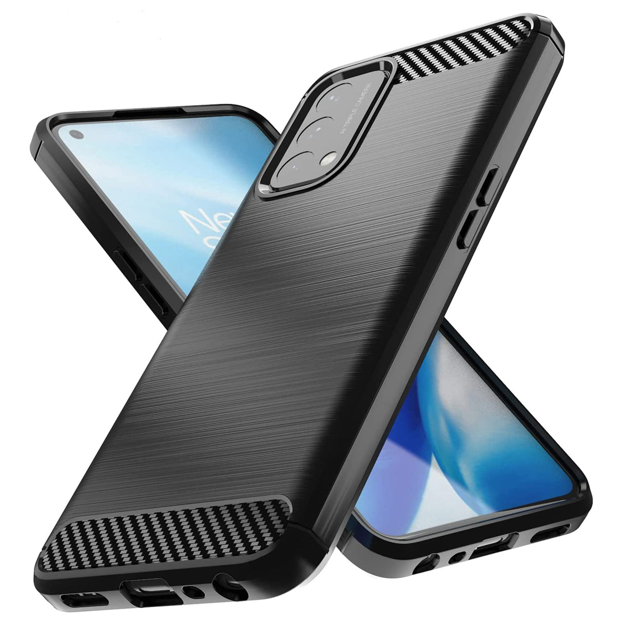 Capa flexível Carbon Case para OnePlus Nord N200 5G preta