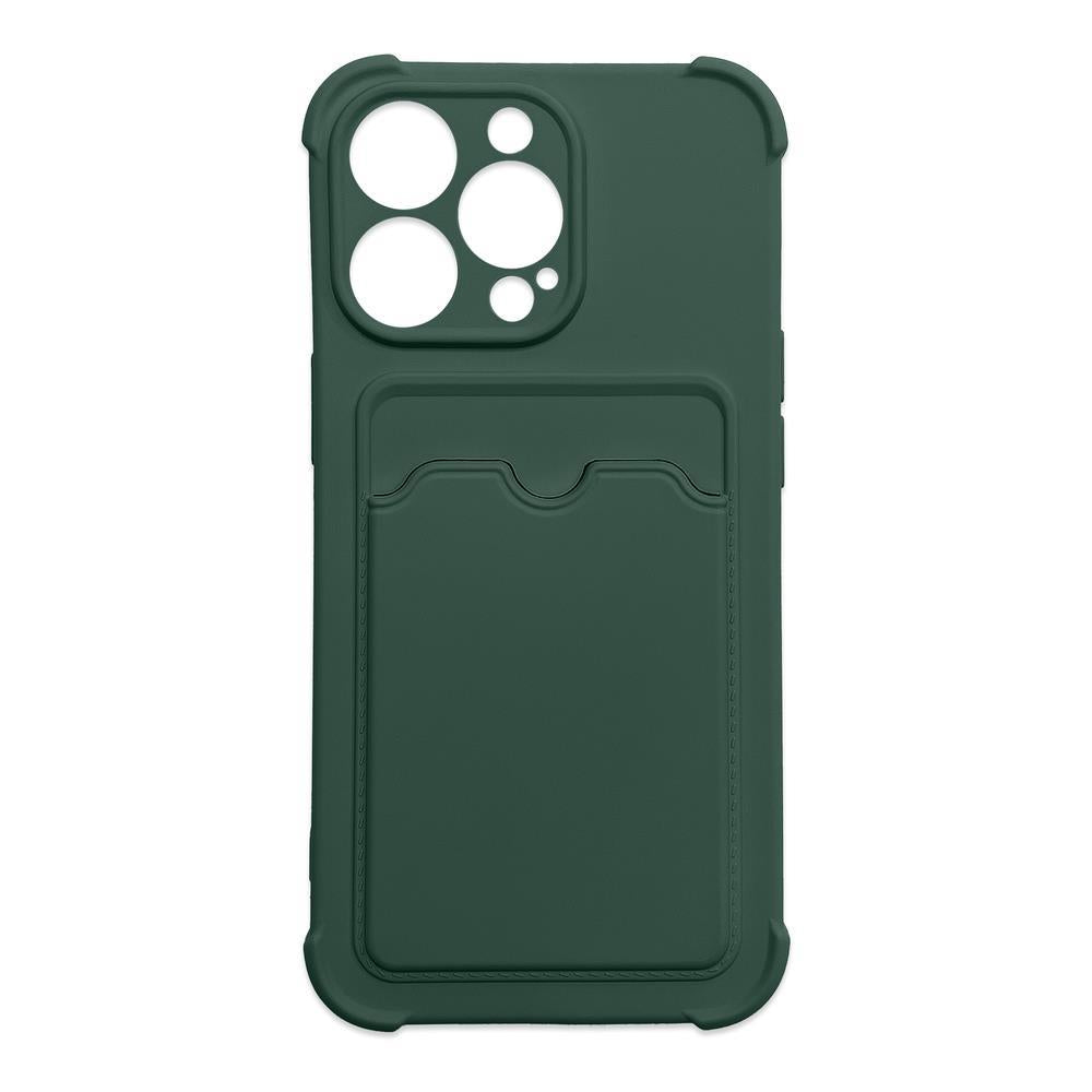 Capa Protetora de Cartão para Samsung Galaxy A32 4G, carteira para cartão, capa de silicone blindada com Air Bag, verde