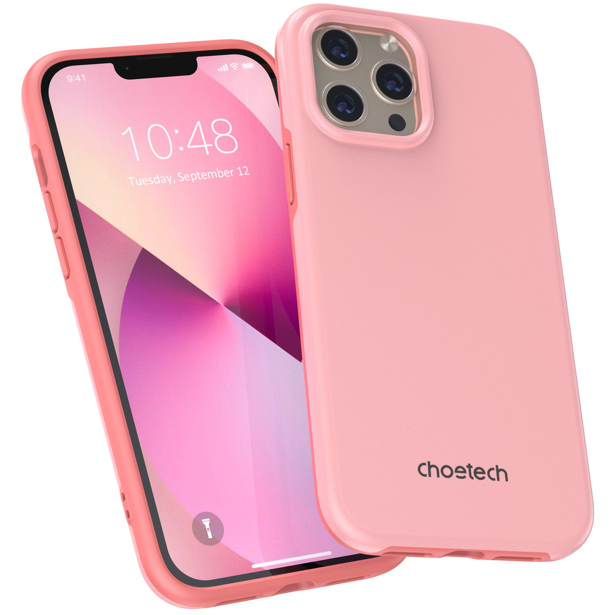 Capa anti-queda Choetech MFM etui Feita Para MagSafe do iPhone 13 Pro Max rosa (PC0114-MFM-PK)