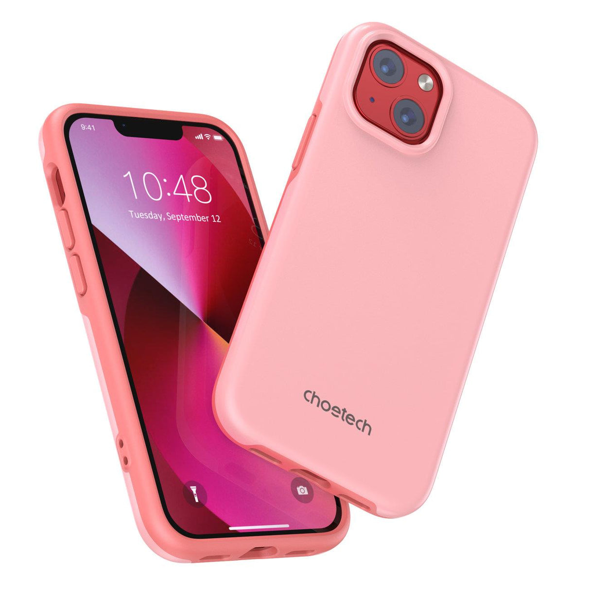 Capa anti-queda Choetech MFM etui Feita Para MagSafe do iPhone 13 rosa (PC0112-MFM-PK)