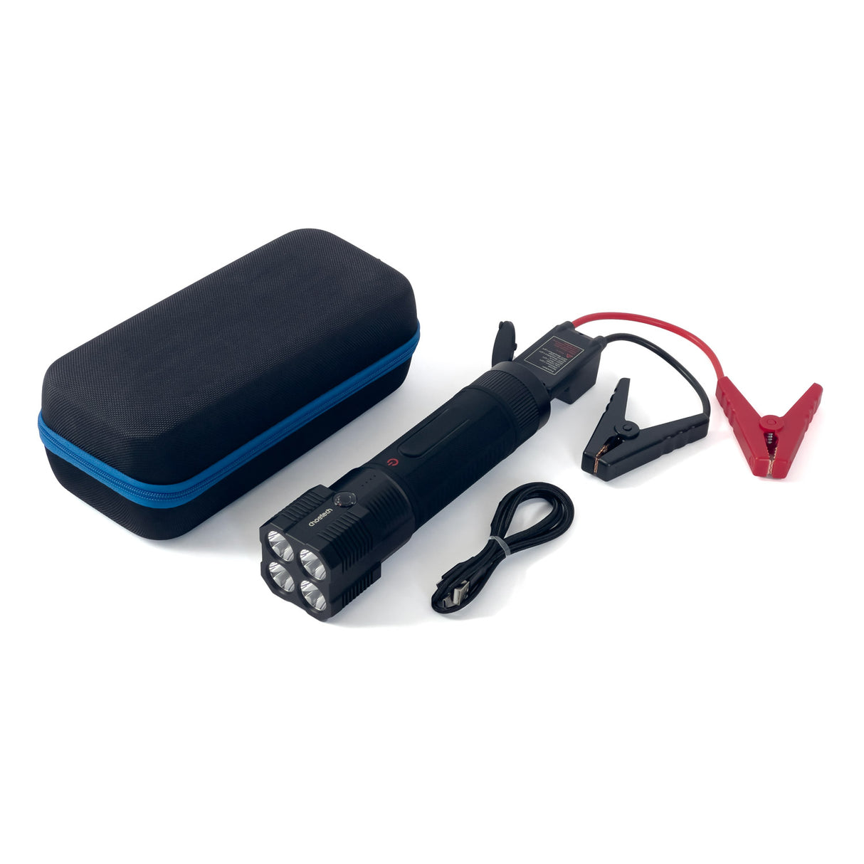 Arrancador Choetech com powerbank de 8000mAh - lanterna LED preta (TC0016)