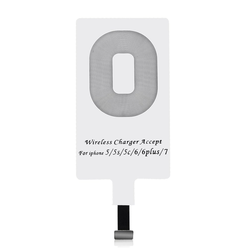 Adaptador Choetech para carregamento sem fio Qi Lightning, inserção indutiva branca (WP-IP)