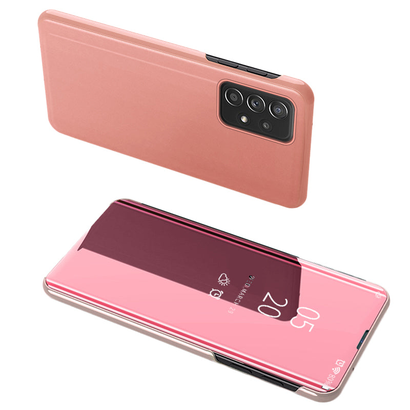 Capa Clear View com aba para Samsung Galaxy A73 rosa