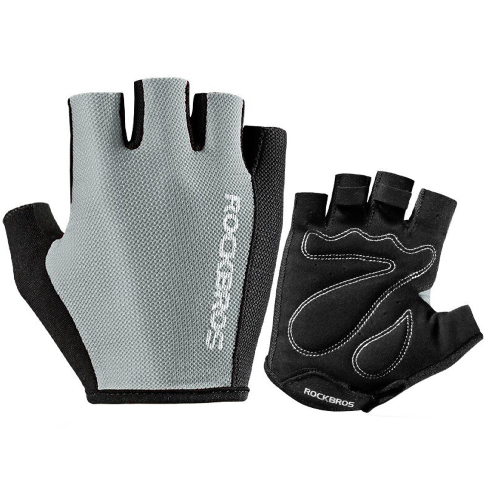 Luvas de ciclismo Rockbros S099GR tamanho M - cinzentas