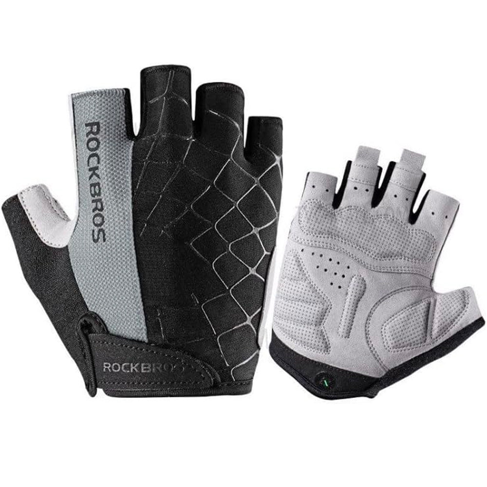 Luvas de ciclismo Rockbros S109GR tamanho L - cinzentas