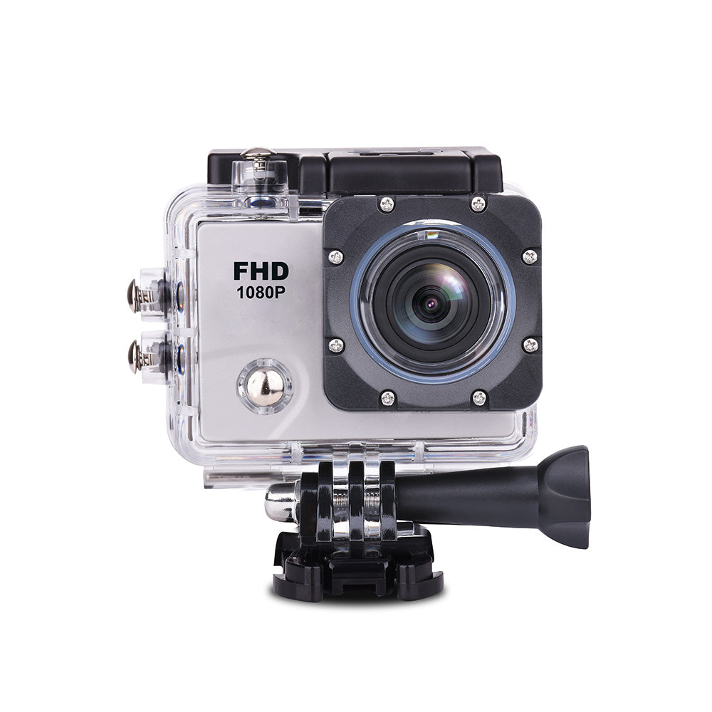 Câmara de Ação Desportiva Full HD DV2400 Wi-Fi 12Mpx à Prova de Água + Acessórios - Branca