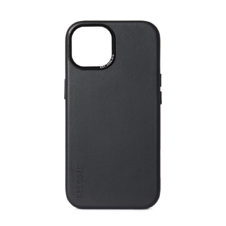 Capa de Couro Decoded com MagSafe para iPhone 15 Plus - preta