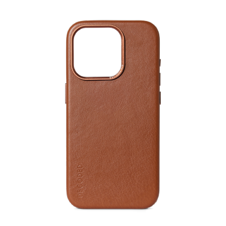 Estojo Decoded de Couro com MagSafe para iPhone 15 Pro Max - castanho