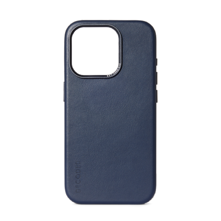Capa de Couro Decoded com MagSafe para iPhone 15 Pro Max - azul