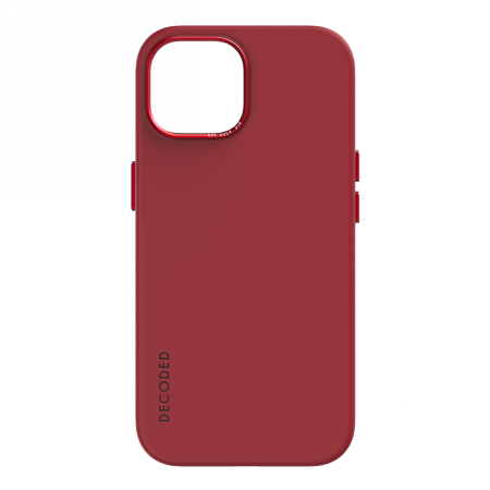 Capa de Silicone Decoded com MagSafe para iPhone 15 Plus - vermelha