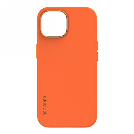 Capa de Silicone Decoded com MagSafe para iPhone 15 Plus - laranja