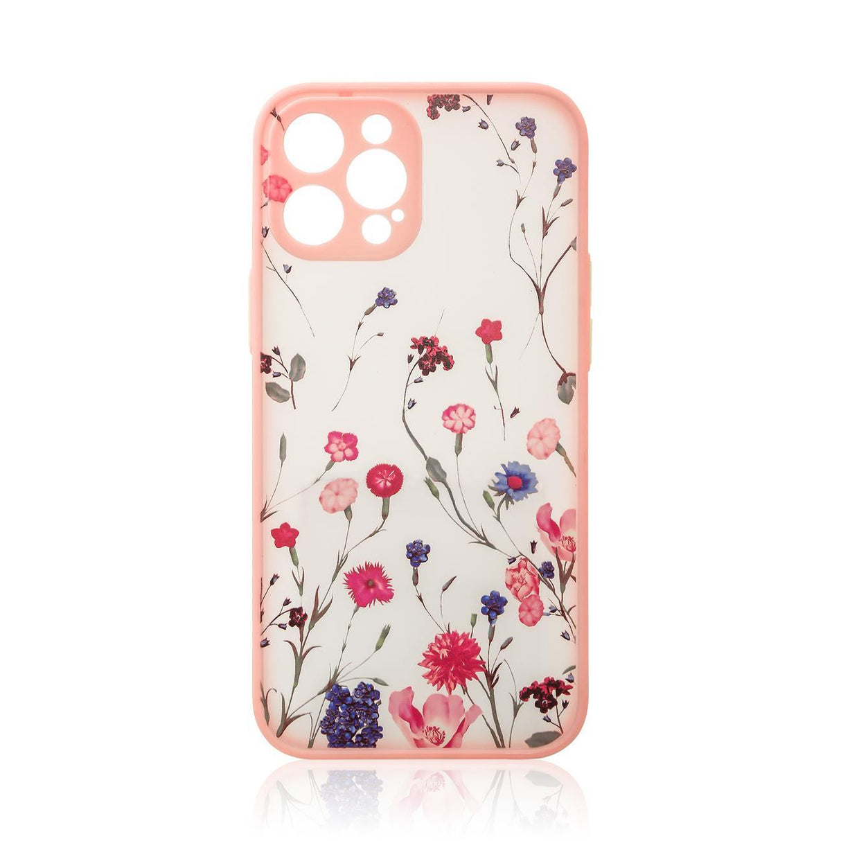 Capa Design para iPhone 12 Pro Max com estampa floral rosa.
