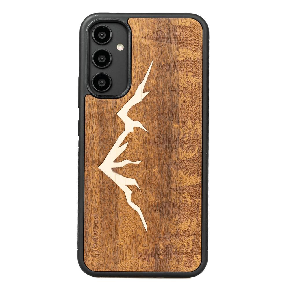 Estojo de madeira para Samsung Galaxy A54 5G Bewood Montanhas Imbuia