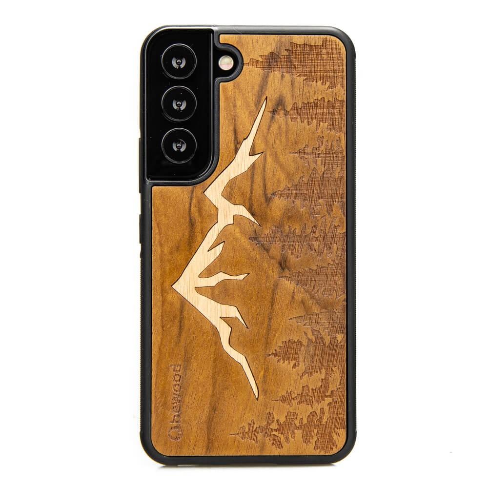 Estojo de madeira Bewood Góry Imbuia para Samsung Galaxy S22