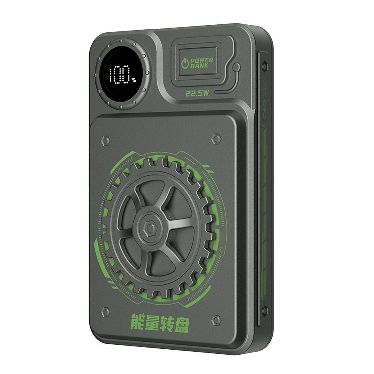 Powerbank Dudao K24 10000mAh 22.5W USB-A / USB-C com display - cinza