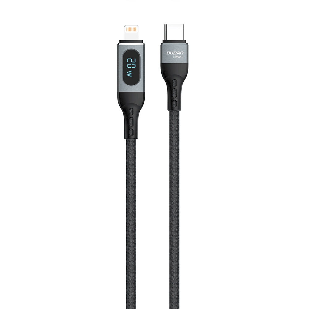 Cabo USB Tipo C para Lightning de carregamento rápido PD 20W 1m preto (L7MaxL)