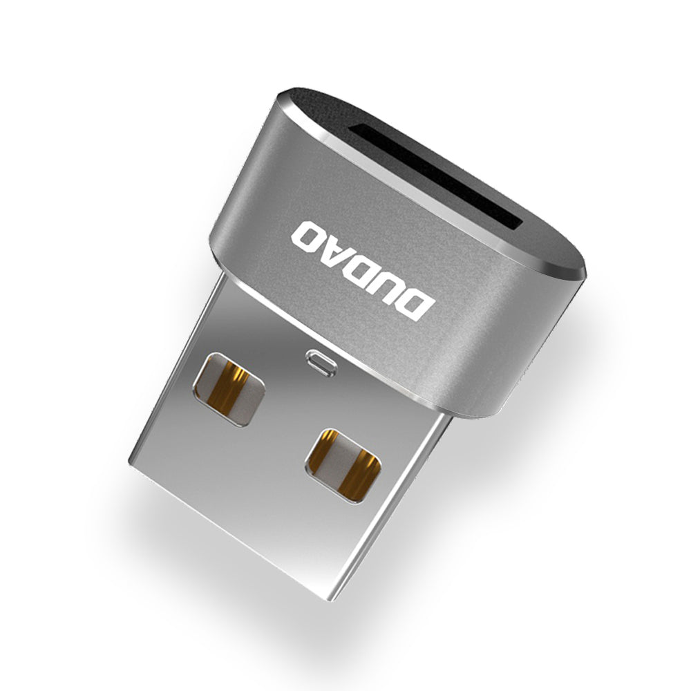 Adaptador de áudio Dudao, adaptador de fone de ouvido de USB Tipo C para mini jack de 3,5 mm branco (L16CPro branco)