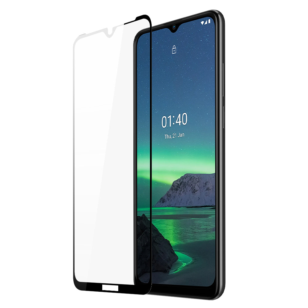 Dux Ducis 10D Vidro Temperado, vidro resistente 9H para tela inteira com moldura para Nokia 1.4 transparente (compatível com capa)