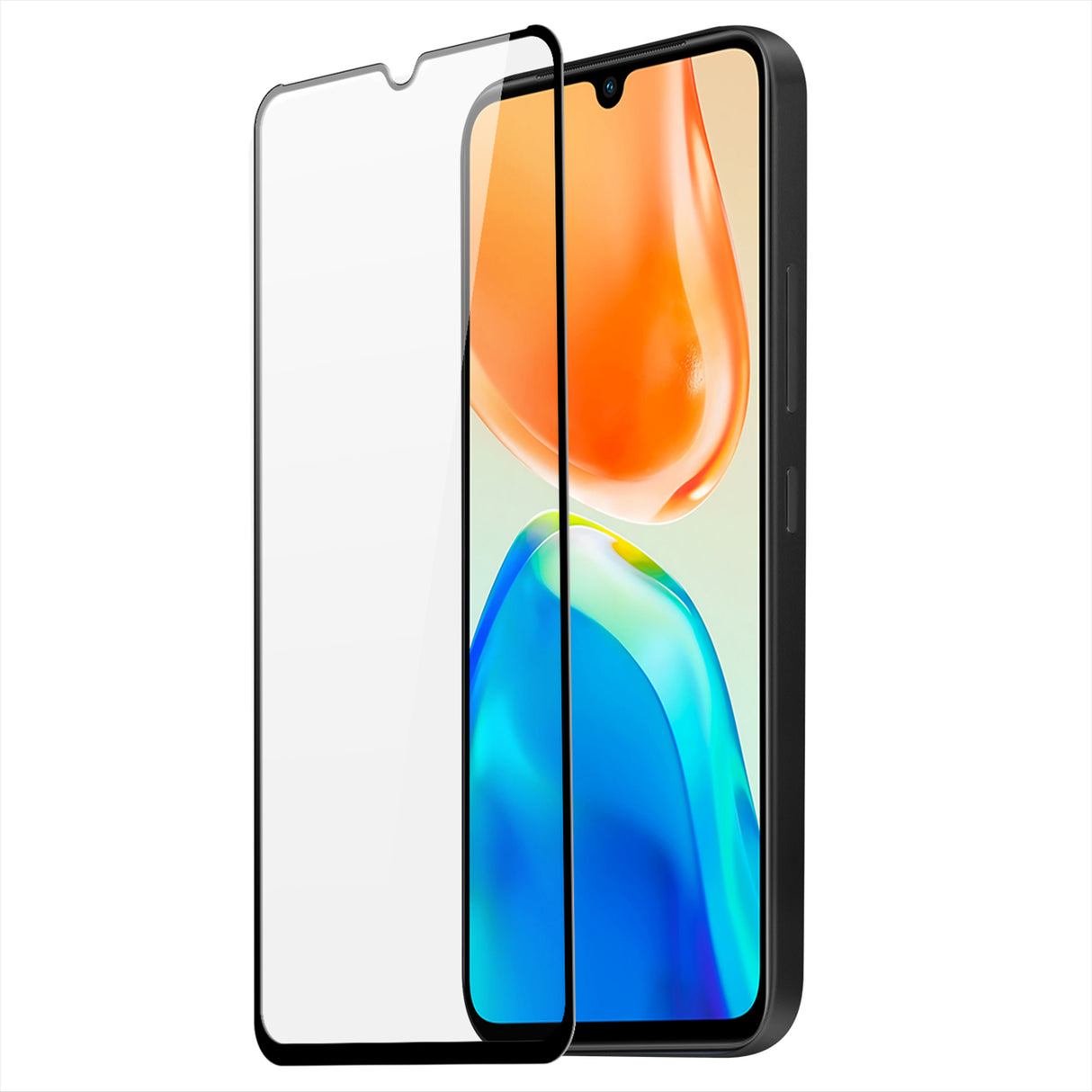Vidro Temperado Dux Ducis 9D para Vivo X80 Lite / V25 cobertura total da tela com borda preta (compatível com capinha)