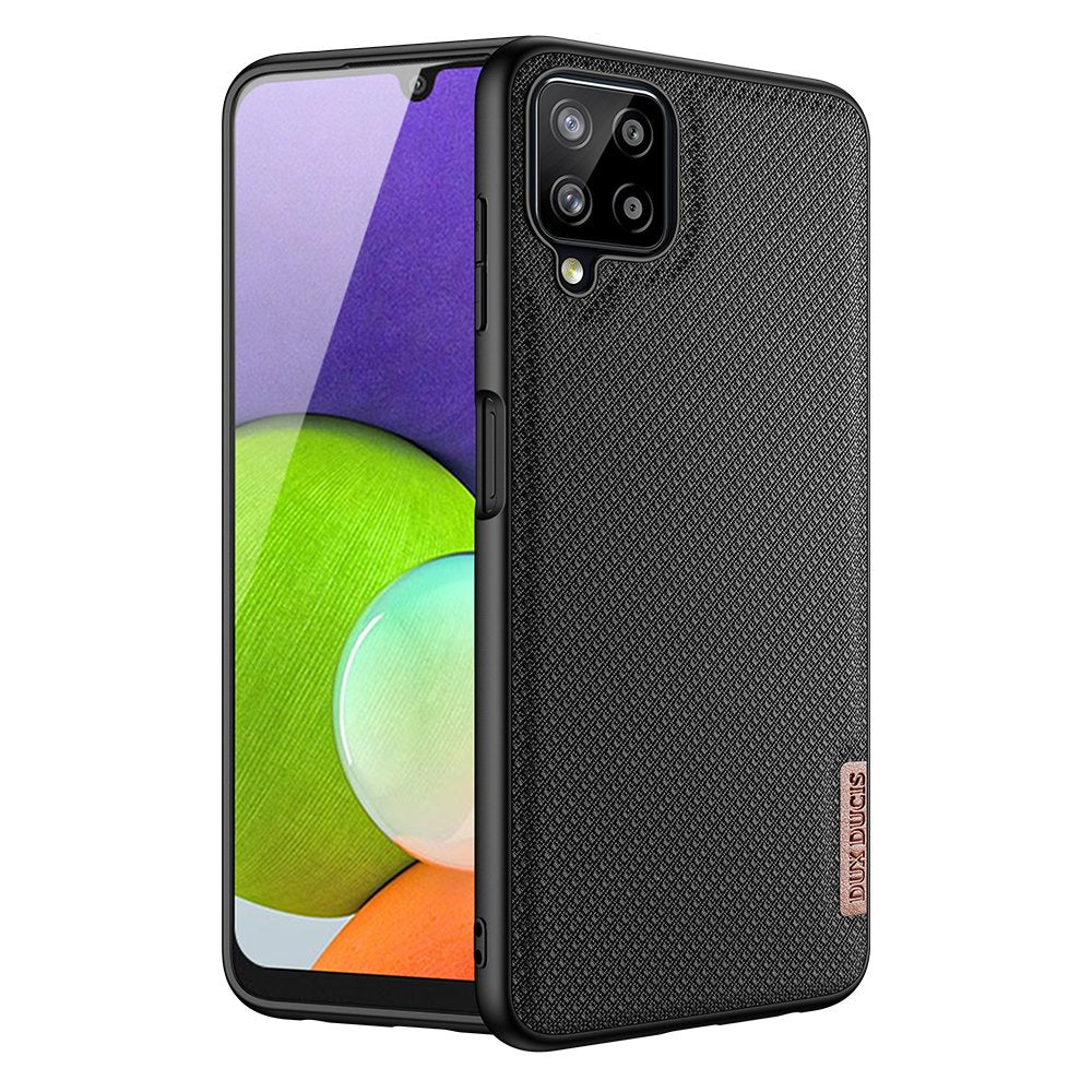 Capa Dux Ducis Fino para Samsung Galaxy A22 4G revestida com material de nylon preto