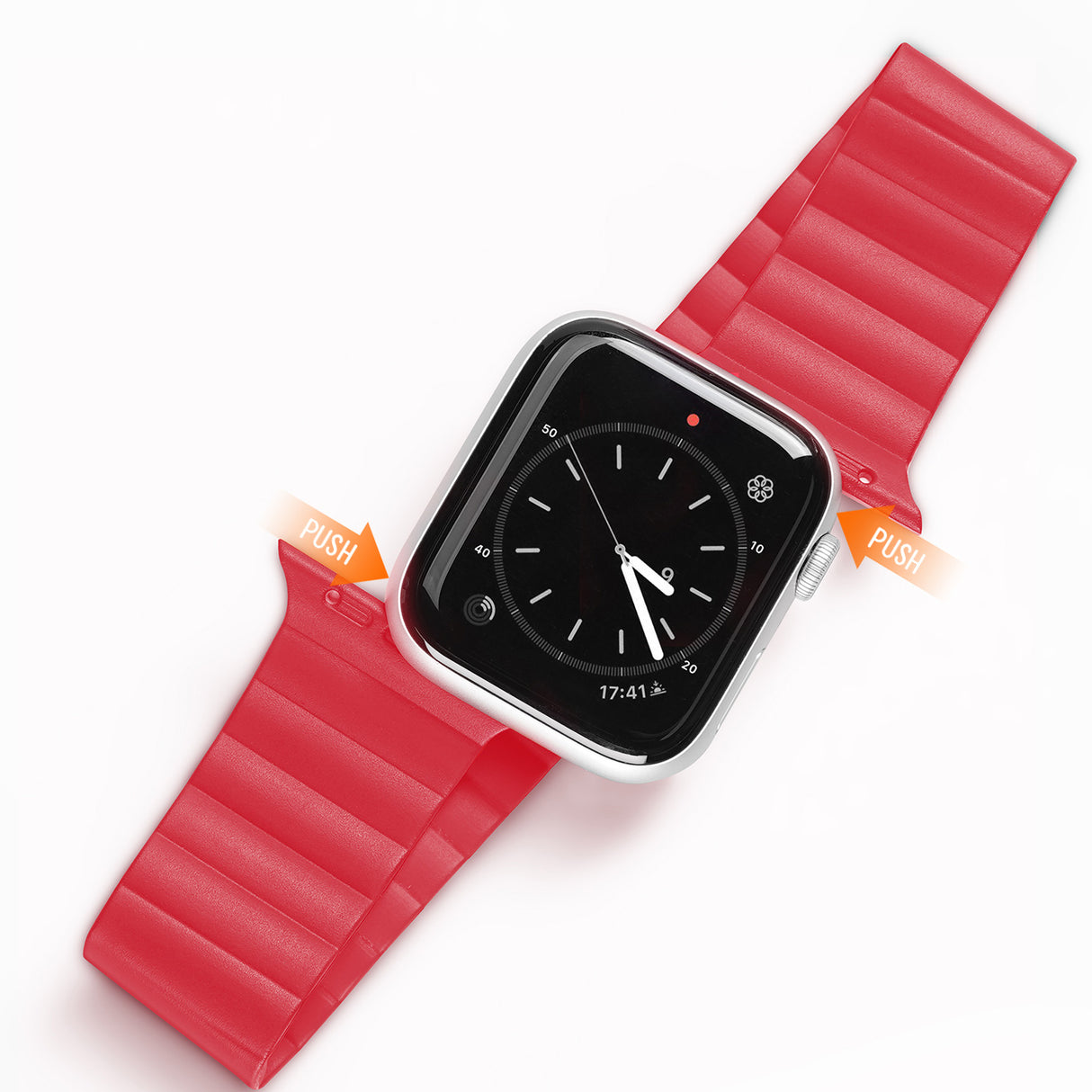 Dux Ducis Pulseira Magnética Strap para Apple Watch Ultra, pulseira magnética vermelha (Versão Corrente)
