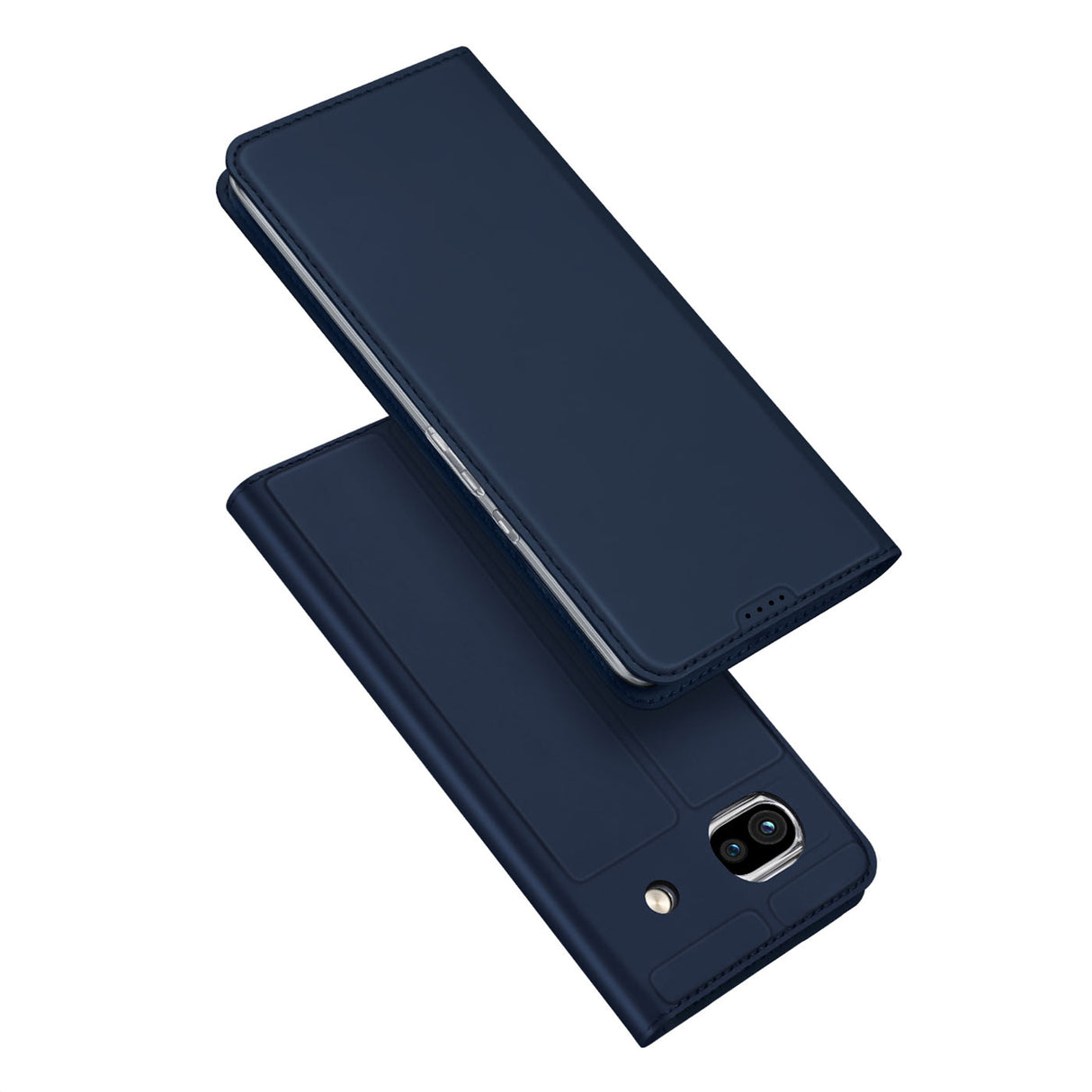 Capa Dux Ducis Skin Pro para Google Pixel 7a com aba, porta-cartões e suporte na cor azul