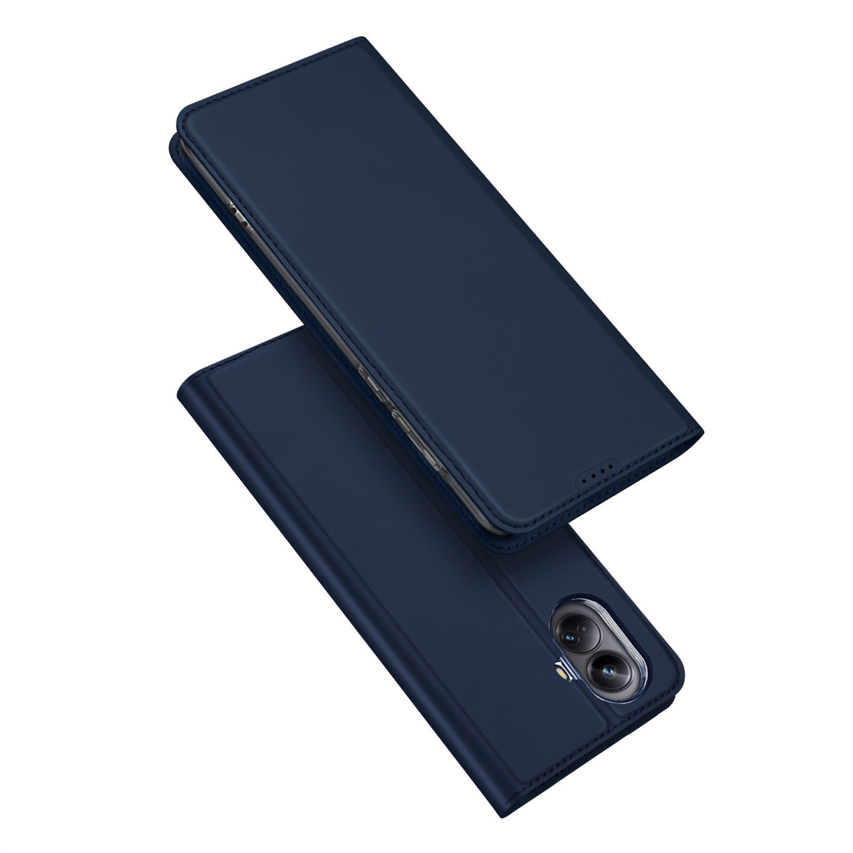 Capa Dux Ducis Skin Pro para Realme 10 Pro com aba, porta-cartões e suporte na cor azul