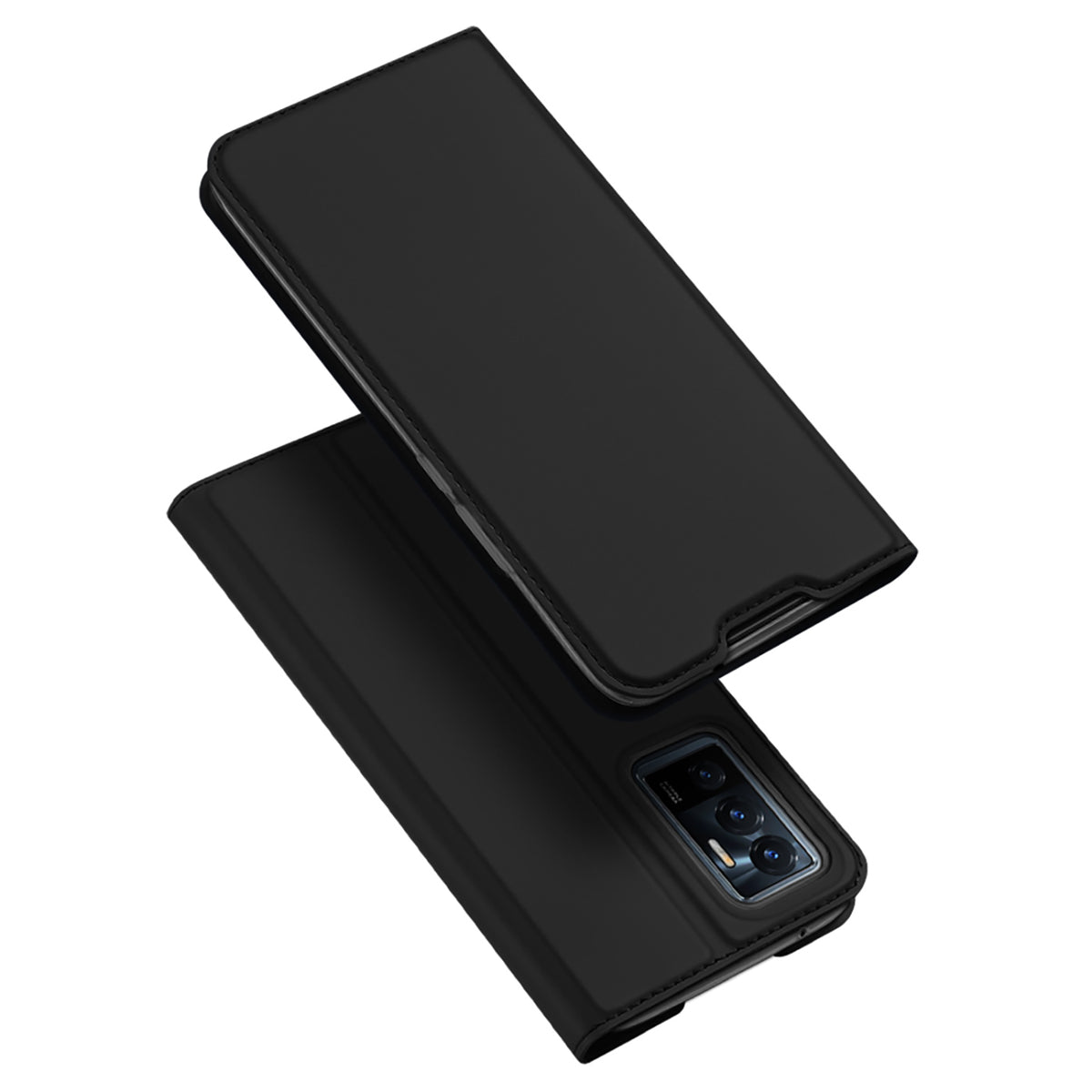 Capa protetora Dux Ducis Skin Pro com aba para Vivo V23e na cor preta