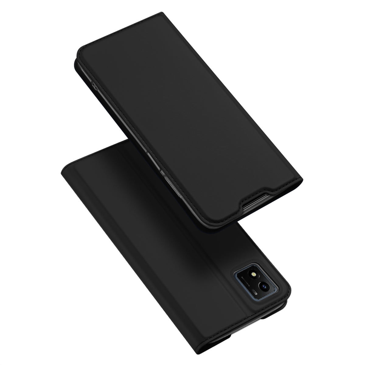 Capa protetora Dux Ducis Skin Pro com aba para Vivo Y01 / Y15s / Y15a na cor preta