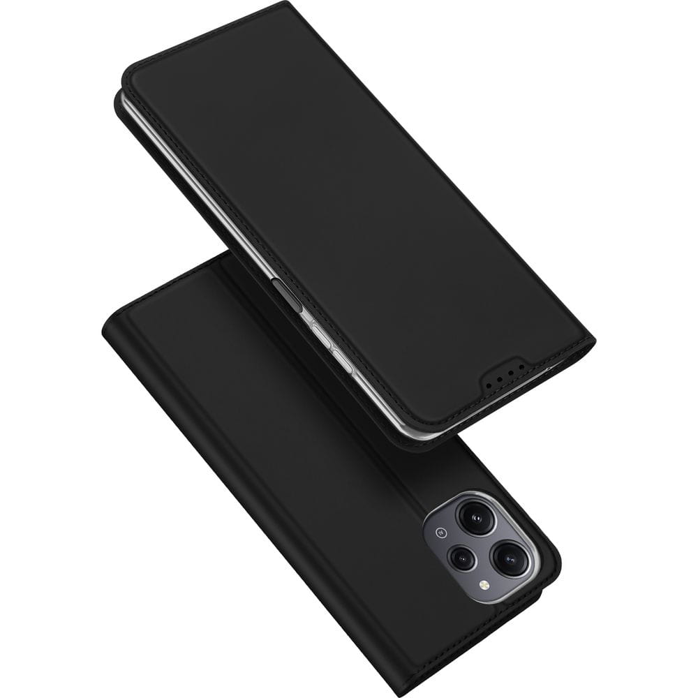 Capa Dux Ducis Skin Pro de couro ecológico para Xiaomi Poco M6 Pro/Redmi 12/Redmi 12R - preta
