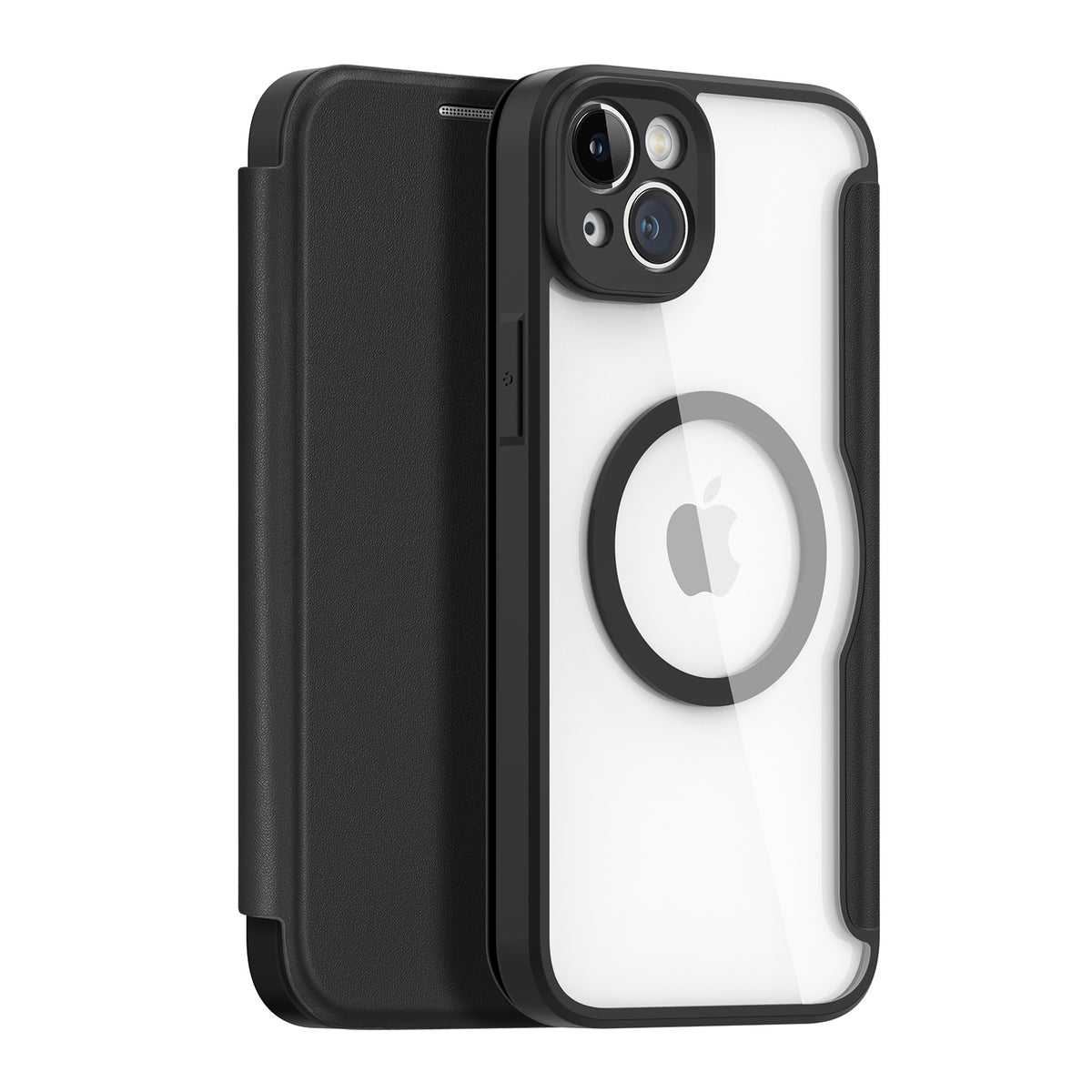 Capa magnética Dux Ducis Skin X Pro para iPhone 14 Plus com MagSafe e aba, na cor preta