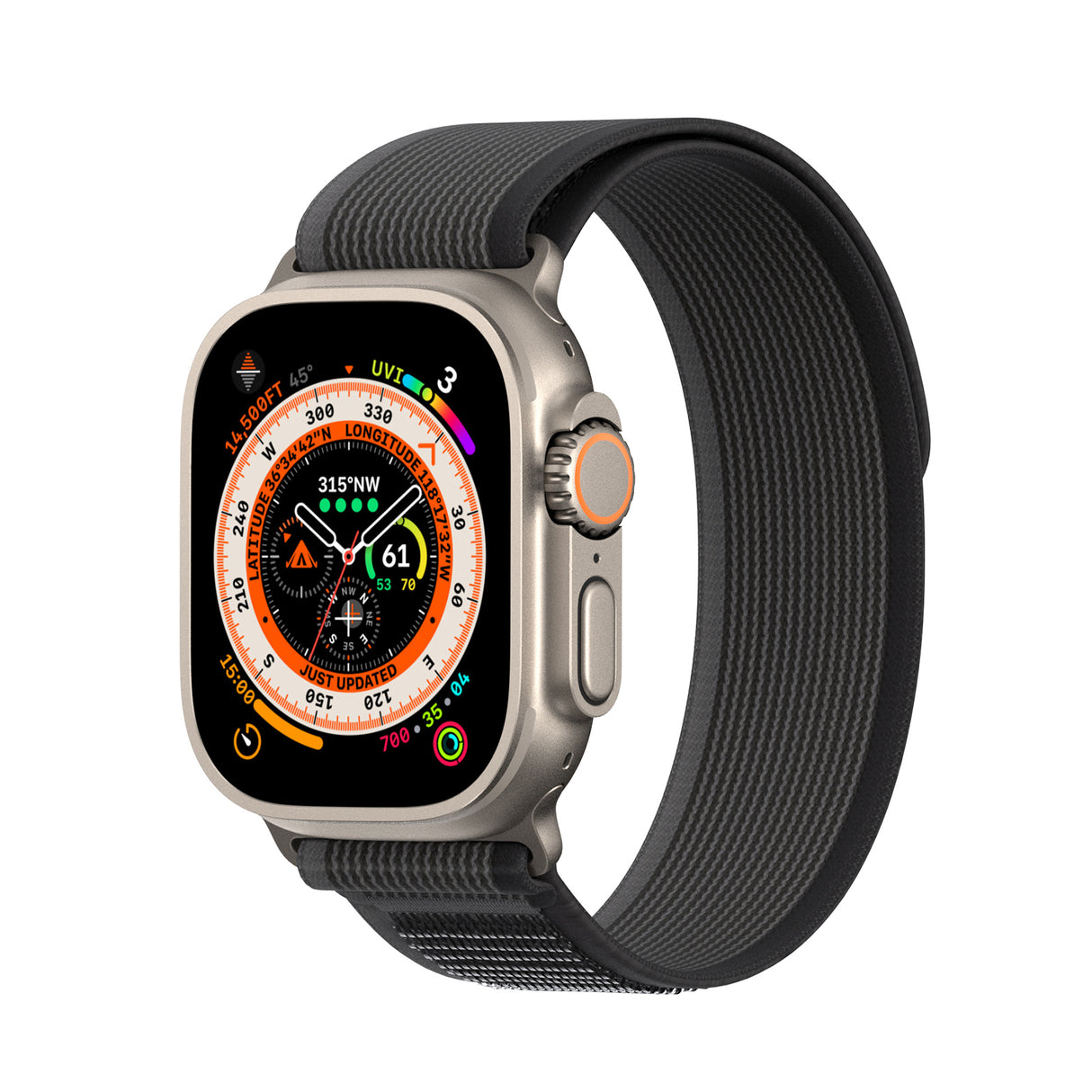 Pulseira Dux Ducis Strap YJ Versão Esportiva para Apple Watch 42 / 44 / 45 / 49 mm - Preto e Cinza
