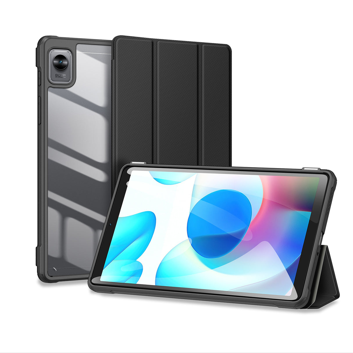 Capa protetora robusta Dux Ducis Toby com aba Smart Case para Realme Pad Mini preta