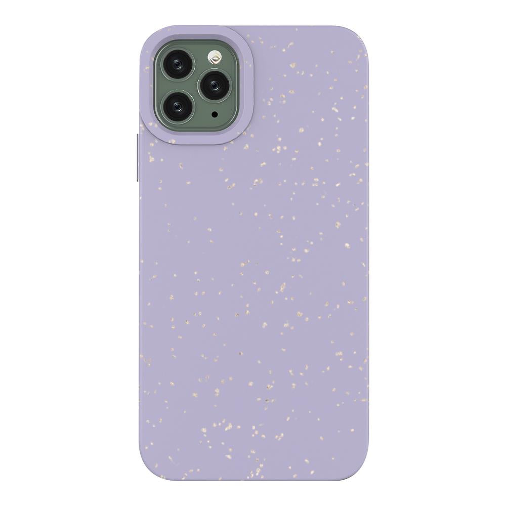 Capa Eco Case de silicone para iPhone 11 Pro Max, capa protetora para telefone na cor roxa.