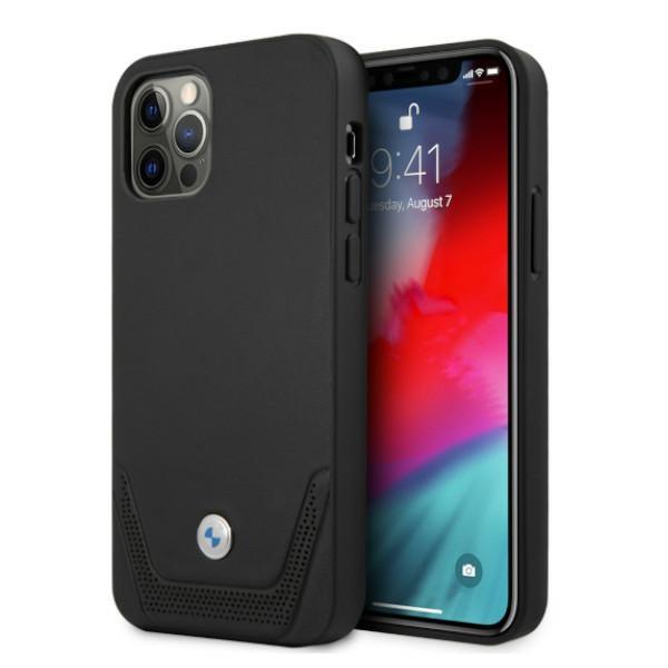 Capa BMW em Couro Perfurado para iPhone 12 / iPhone 12 Pro - preta