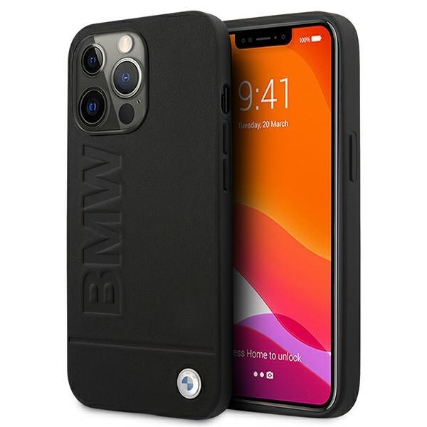 Capa BMW Signature Logo Imprint para iPhone 13 Pro Max - preta