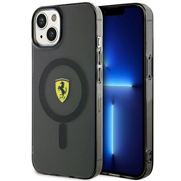 Capa Ferrari Translucent MagSafe para iPhone 14 - preta