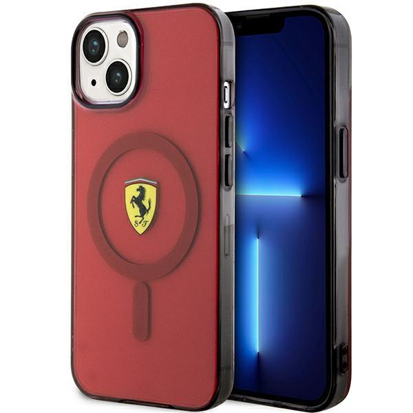Capa Ferrari Translúcida MagSafe para iPhone 14 - vermelha